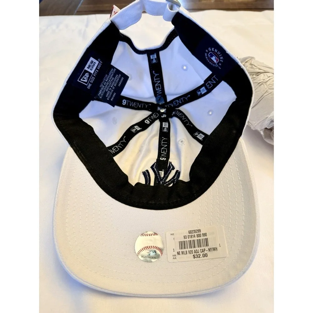 New Era New York Yankees 9Twenty Hat Mens Adjustable White MLB